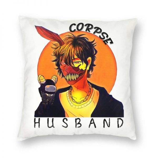 Corpse Husband Cushion Cover Double sided Printing Thriller Gamer Floor Pillow Case for Car Cool Pillowcase - Corpse Husband Merch