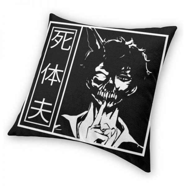Corpse Husband Japanese Text Cushion Cover 45x45cm Decoration 3D Print Throw Pillow for Sofa Double Side 2 - Corpse Husband Merch