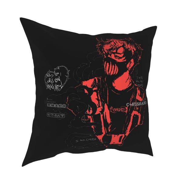 Corpse Husband Red Pillow Case Home Decorative Cushions Throw Pillow for Car Polyester Double sided Printing - Corpse Husband Merch