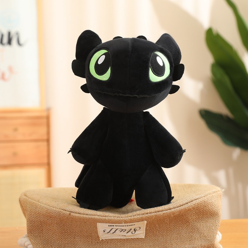 1pc 25 30cm Dinosaur Plush Toy Toothless Flying Dragon Soft Cartoon Anime Doll Cute Room Decor - Corpse Husband Merch